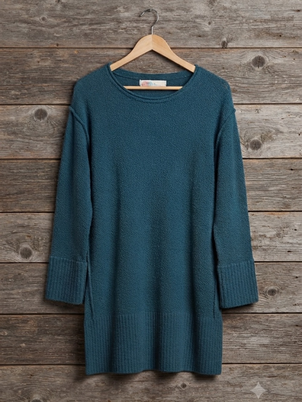 Free People Beach Cozy Teal Knit Women's Sweater size medium
